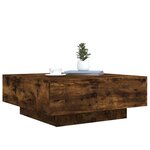 vidaXL Table basse chêne fumé 80x80x31 cm bois d'ingénierie