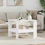 vidaXL Table basse Blanc 57 x 55 x 45 cm Bois d'ingénierie
