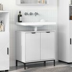 vidaXL Meuble de Lavabo de Salle de Bain avec stockage Blanc brillant
