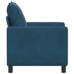 vidaXL Canapé Bleu 76 x 81 x 87 5 cm Velours
