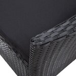 vidaXL Ensemble à manger d'extérieur 5 Pièces Résine tressée Noir