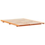 vidaXL Cadre de lit surélevé Marron cire 160 x 210 cm