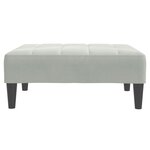 vidaXL Repose-pied gris clair 77x55x31 cm velours