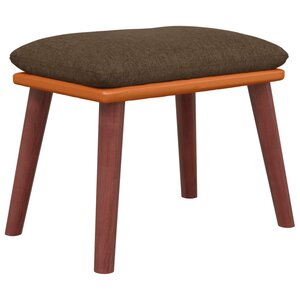 vidaXL Repose-pied Marron 45x29 5x35 cm Tissu et similicuir