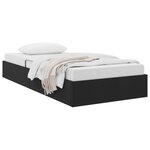 vidaXL Cadre de lit ottoman avec stockage Noir 90 x 190 cm Velours