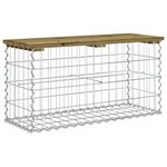 vidaXL Banc de jardin design gabion 83x31 5x42 cm bois de pin imprégné