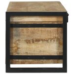 vidaXL Coffres de rangement 80x30x30cm en bois de manguier massif et métal