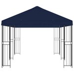 vidaXL Gazebo avec murs latéraux 6 x 3 m Bleu Polyester et Acier 190
