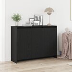 Buffet vidaXL en chêne noir 102x33x75 cm en bois d'ingénierie