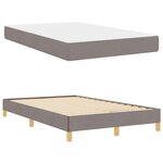 vidaXL Lit à ressorts avec matelas Taupe 120 x 200 cm tissu
