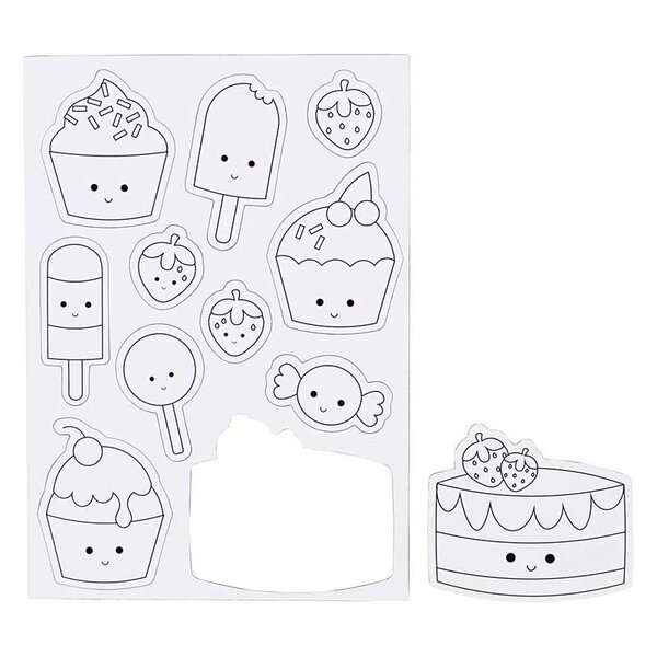11 magnets blancs à décorer - Glace