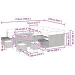 vidaXL Ensemble de canapé de jardin 13 Pièces Noir Poly rotin
