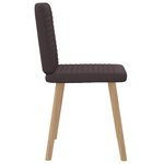 vidaXL Chaises à manger lot de 2 marron foncé tissu