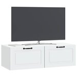 vidaXL Meuble TV mural Blanc 98 x 41 x 30 cm Bois d'ingénierie