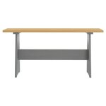 vidaXL Table à manger et banc REINE marron miel gris bois pin solide