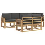 vidaXL Ensemble de canapés d'extérieur 7 pc Blanc et anthracite
