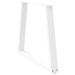 vidaXL Pieds de table à manger en forme de V  3 pièces  blanc  80 x (72-73 3) cm  acier
