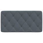 vidaXL Coussin de tête de lit gris foncé 100 cm velours