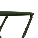 vidaXL Table Bistro Pliante Vert Foncé Ø50 x 71 cm  en Acier Revêtu de Poudre