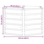 vidaXL Jardinière Anthracite 129 x 129 x 75 cm Acier