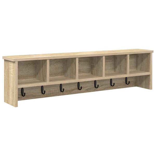 vidaXL Porte-manteau mural avec étagère Chêne sonoma 100 x 16 x 26 cm
