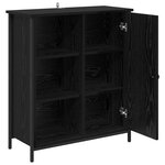 vidaXL Buffet Chêne noir 70 x 30 x 80 cm Bois d'ingénierie