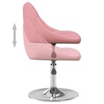 vidaXL Chaises pivotantes à manger lot de 2 Rose Velours