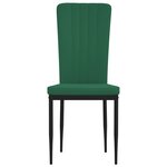 vidaXL Chaises à manger lot de 2 Vert foncé Velours