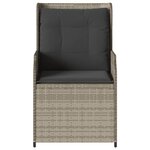 vidaXL Chaises inclinables jardin lot de 2 et coussins résine tressée