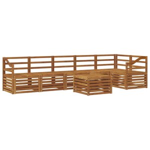 vidaXL Ensemble de canapés d'extérieur 7 pc Naturel Polyester