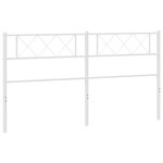 vidaXL Tête de lit métal blanc 200 cm