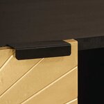 vidaXL Meuble d'appoint avec stockage Noir et or 80 x 33 5 x 75 cm