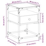 vidaXL Tables de chevet 2 Pièces noir 40x40x55 cm bois d’ingénierie