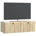 vidaXL Meuble TV mural Chêne Sonoma 98 x 41 x 30 cm Bois d'ingénierie