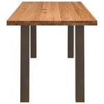 vidaXL Table à manger marron clair bois de chêne massif rectangulaire