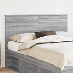 vidaXL Tête de lit Gris Sonoma 140 cm Bois d'ingénierie