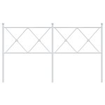 vidaXL Tête de lit métal blanc 160 cm