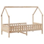 vidaXL Cadre de lit d'enfants forme de maison 90x190cm bois massif pin