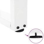 vidaXL Pieds de table basse en forme de V  2 pièces  blanc  70 x (30-31 3) cm  acier