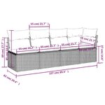 vidaXL Canapé de jardin avec coussins 4 places en résine tressée marron