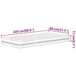 vidaXL Matelas en mousse blanc 80x220 cm dureté H2 H3