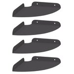 vidaXL Étagère Flottante d'Angle 4 pc Noir 18 x 18 x 2 cm