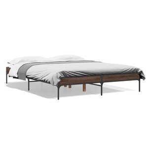 vidaXL Cadre de lit sans matelas chêne marron 160x200 cm