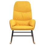 vidaXL Chaise à bascule Jaune moutarde Tissu