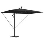 vidaXL Parasol Noir 294 x 200 x 270 cm Polyester et Aluminium