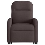 vidaXL Fauteuil inclinable électrique marron foncé tissu