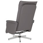 vidaXL Fauteuil inclinable de massage repose-pieds gris similicuir