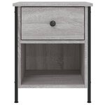 vidaXL Table de chevet sonoma gris 40x42x50 cm bois d'ingénierie