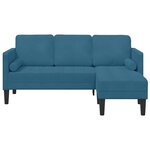 vidaXL Ensemble de Canapés Bleu 173 x 131 x 67 cm Velours