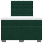 vidaXL Sommier à lattes de lit et matelas Vert foncé 120x200cm Velours